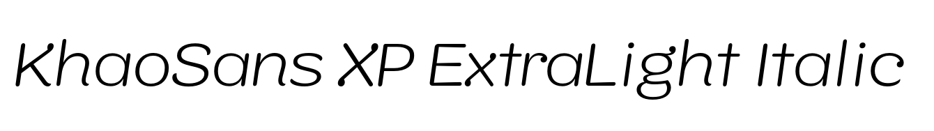 KhaoSans XP ExtraLight Italic image